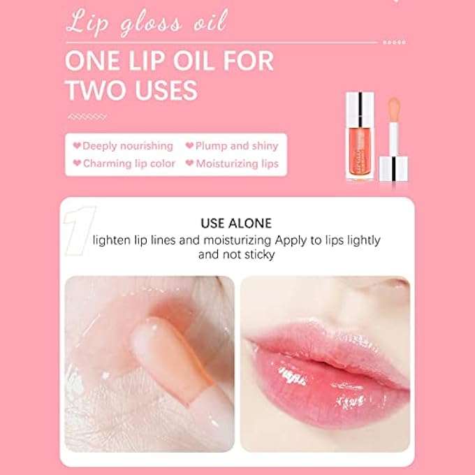 rayihni 5PCS HYDRATING LIP OIL PLUMPING LIP TINT, TRANSPARENT LIP BALM CARE STICK NOURISHING REPAIRING NON-STICKY, MOISTURIZING LIP GLOSS LIPSTICKS - Image 4